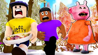 Jeffy & Tyrone Steal From HUNGRY PIGS!