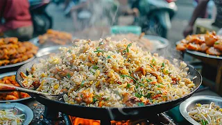 Delicious! Very Crispy Fried Chicken and Pork Rice Sold 500 Servings per day/ Street Food Collection