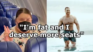 Obese woman demands free plane seats