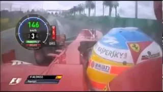 F1 Melbourne GP 2013 - Qualifying - Fernando Alonso onboard lap