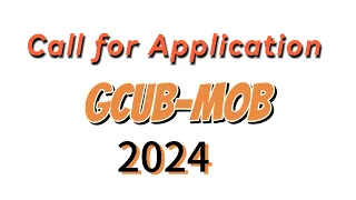 Call for application, GCUB 2024