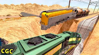 Steam train crashes #9 BeamNG Drive