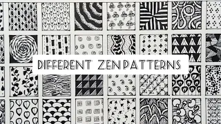 36 Easy Zentangle Designs | Zentangle Pattern | Doodle Art | Mandala Drawing | Zentangle Project