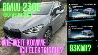 BMW 230e Plug-In-Hybrid: wie weit komme ich mit 93km elektrischer Reichweite im Alltag!?