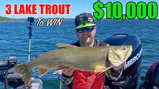 3 LAKE TROUT to WIN $10,000 - Cold Lake Fishing Derby Day 1