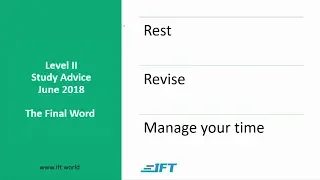 Level II CFA: Study Advice - June 2018 - Final Word