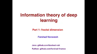 Part 1: fractal dimension