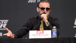 Conor McGregor and Chad Mendes Go At It @ UFC 189 Press Conference