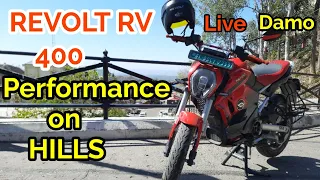 Performance of Revolt RV 400 on Hills | Performance of Revolt Electric Bike on Hills | Live Damo