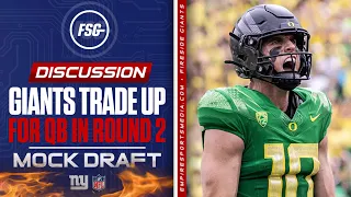 Giants trade Up For QB in Round 2 | Mock Draft