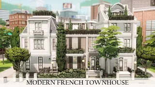 Modern French Townhouse for rent | Stop motion speed build | No cc | The Sims 4