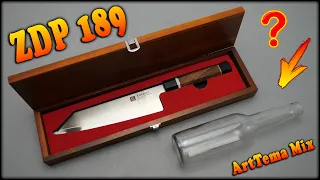 Super Steel ZDP 189 from XINZUO - The hardest Chinese kitchen knife from Aliexpress - cuts glass!