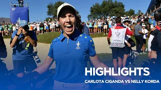 Highlights | Carlota Ciganda vs Nelly Korda | 2023 Solheim Cup