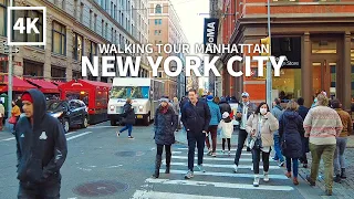 [4K] NEW YORK CITY - Walking Tour Lower Manhattan, Nolita, Soho & Broadway, NYC, USA, 4K UHD