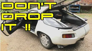 Porsche 928 Episode 8 - Getting the engine on the stand