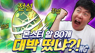 전설이 쏟아진다?! 스타 드롭보다 확률 높은 몬스터알 80개 까기!!