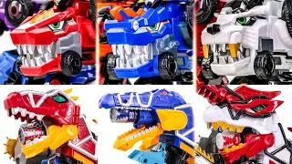 PowerRangers DinoForce TyrannoKing Brave Spino VS DinoCore Ultra DBuster Tyranno Cerato  Saber Trans