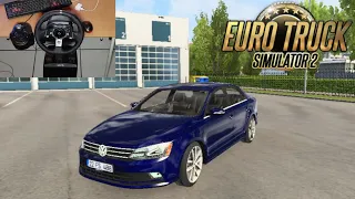 Volkswagen Jetta | Euro Truck Simulator 2 | Logitech g920 gameplay