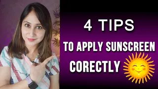 How To Apply Sunscreen On Face (Hindi) | 4 Tips To Apply Sunscreen Correctly #shorts