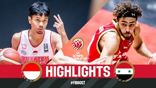 Indonesia 🇮🇩 v Syria 🇸🇾 | Basketball Game Highlights | FIBA Olympic Pre-Qualif Tournament 2023 Syria