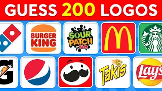 Guess The LOGO In 3 Seconds | Food & Drink Edition 🍔🥤 200 Logos | Quiz Galaxy