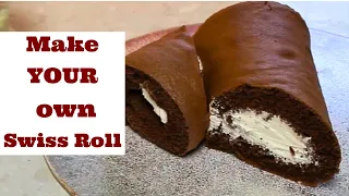 Professional BAKER teaches you how to make a Swiss roll (Biscuit Sponge Cake recipe)