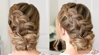 Dutch Braid and Low Bun | Missy Sue