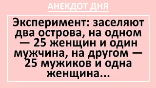 Женщина и 25 Мужиков на Необитаемом острове! Смешной до слез анекдот! Анекдот дня! Юмор!