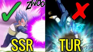 SSR and TUR Blue Vegeta Side By Side Super Attack Animation | DBZ Dokkan Battle