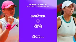 Iga Swiatek vs. Madison Keys | 2024 Madrid Semifinal | WTA Match Highlights