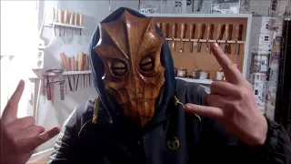 Ahzidal Dragon Priest Mask // Skyrim Cosplay // ASMR Wood Carving