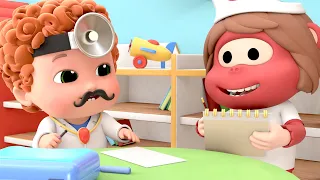 Doctor Checkup Song (School Version) | cartoon | Super Bobo 4K Nursery Rhymes & Kids Songs-Blue Fish