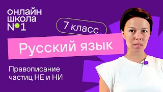 Правописание частиц НЕ и НИ. Видеоурок 39. Русский язык 7 класс