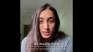 National Sports Day Icon Ms.Maana Patel Backstroke Swimmer, Olympic 2020