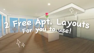 ♡︎2 free apartment layouts+speedbuild | Welcome to Bloxburg♡︎