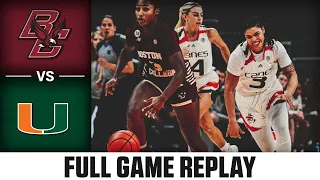 Boston College vs. Miami Full Game Replay | 2022-23 ACC Women’s Basketball