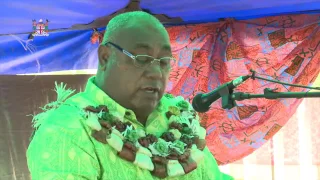Fijian Minister for Fisheries Hon  Semi Koroilavesau officiates the launch of the Forestry Assistanc