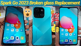 Tecno Spark Go 2023 Broken glass Replacement || Tecno BF7 Damage Screen Repair