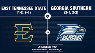 1994 Week 8 - East Tennessee State at Georgia Southern