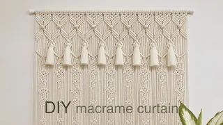 DIY | macrame curtain back drop | 마크라메 커튼 백 드롭
