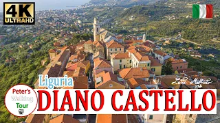 Diano Castello, Liguria, Italy, ❤️ The most beautiful historic village ❤️🇮🇹 Walking Tour 4KUHD