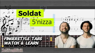 Soldat by 5'Nizza Easy Fingerstyle Guitar Tutorial Tabs