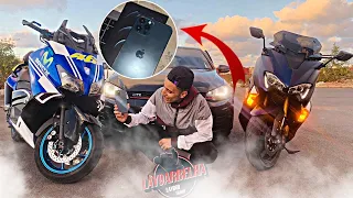 سباق سرعة اول ضحية Tmax530 Vs Golf7 GTI ربحت ديت ليه IPhone 12 Pro Max 😂