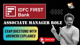 IDFC First Bank Associate Manager Role Exam Questions & Answers Explained | @Frontlinesmedia