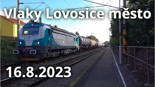 Vlaky Lovosice město / Trains Lovosice město 16.8.2023