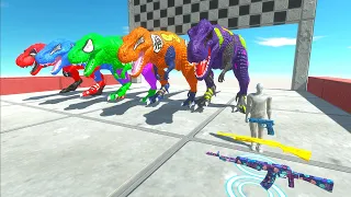 Race Championship Jurassic Marvel & Dc T-rex Hero Vs Fps avatar - Animal Revolt Battle Simulator