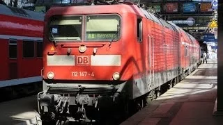 E-Lok 112 147-4 bei der Ausfahrt aus dem Hamburger Hbf - Eisenbahn TV