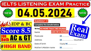 IELTS LISTENING PRACTICE TEST 2024 WITH ANSWERS | 04.05.2024