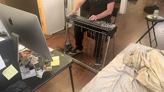 Adam plays pedal steel intro to "She's Actin' Single (I'm Drinkin' Doubles)" by Gary Stewart