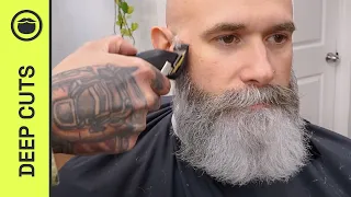 Salt and Pepper Beard Gets Trimmed to Perfection